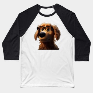 Golden Retriever Lilly with Glasses Baseball T-Shirt